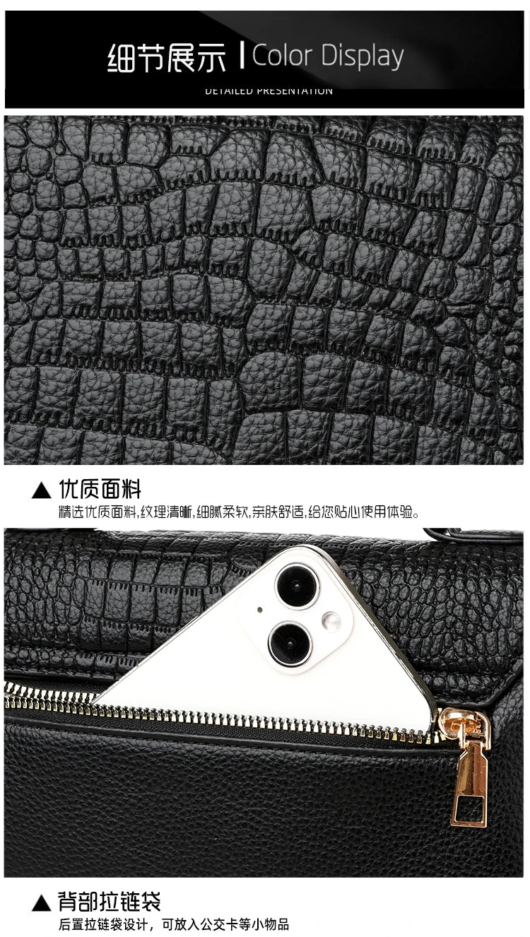 Brand Luxury Large Capacity Multilayer Shoulder Messenger Bag Women High Quality Leather Handbag Design Female Crossbody Tote