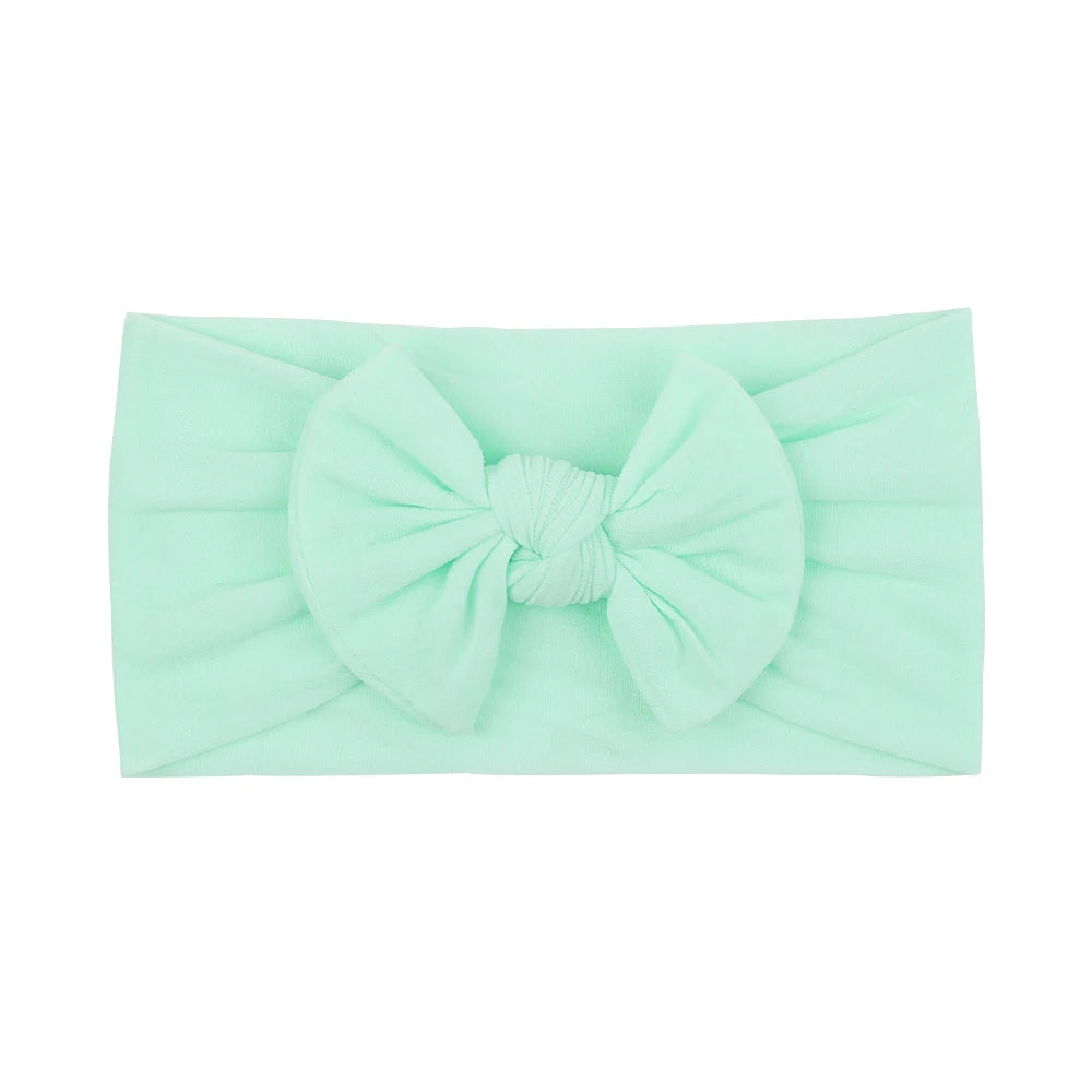 48 colors Baby Bowknot Hairband Broadside Headband Kids Girls Boutique Elastic Protect Turban Headwear Baby Hair Accessories