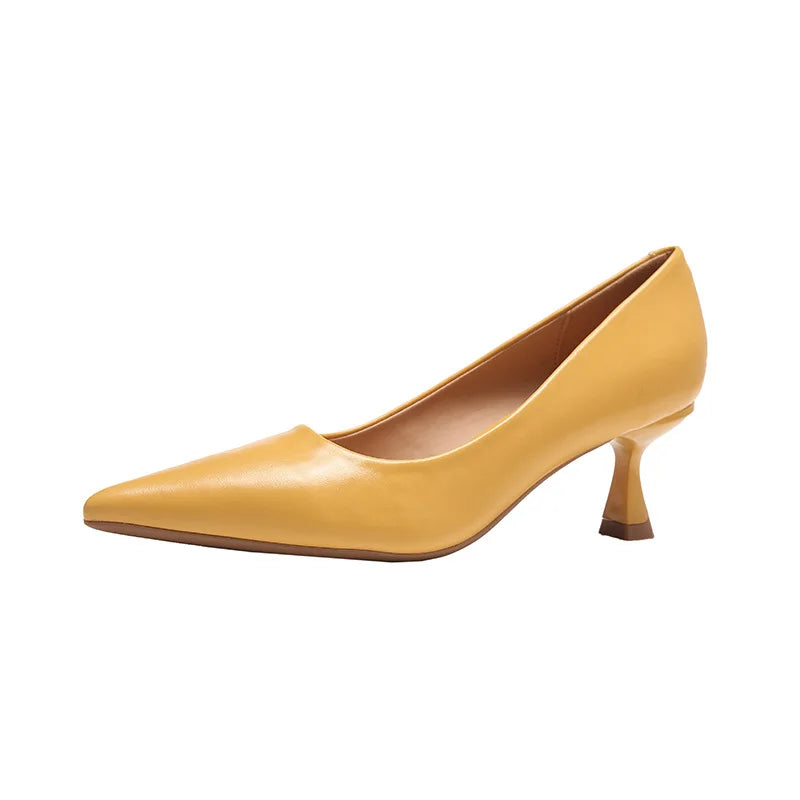 Patent Leather Fashion High Heels New Pointed Toe Pumps Elegant Woman Heeled Shoes Shallow Mouth Candy Colored Sexy Single Shoe