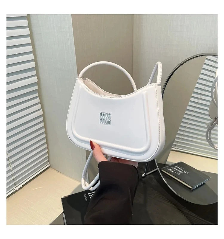 2025 Summer Trendy Shoulder Bag for Women, Elegant Crescent Crossbody Purse, Office Commuter Bag, Luxury Texture