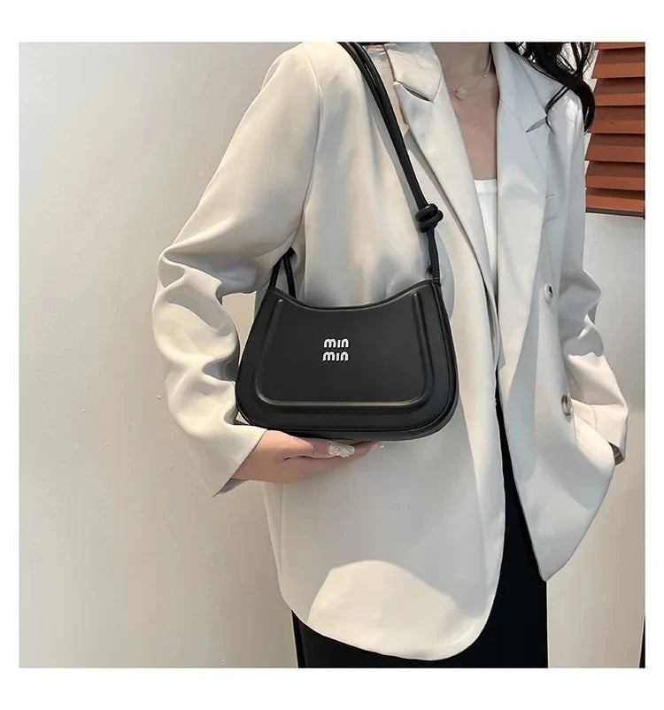 2025 Summer Trendy Shoulder Bag for Women, Elegant Crescent Crossbody Purse, Office Commuter Bag, Luxury Texture