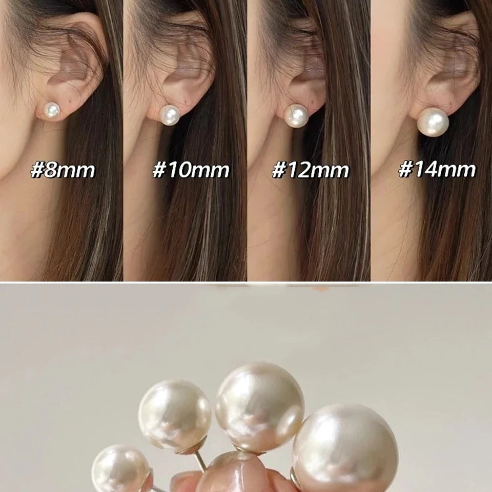 ZAKOL Fresh Rose Stud Earrings with Imitation Pearl Sweet Pink Tulip Earrings Exquisite New Accessories for Women Trendy Jewelry