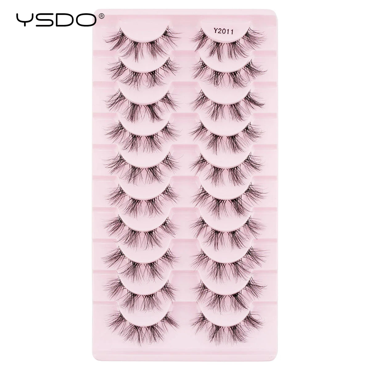 YSDO Natural False Eyelashes 3/6/10 Pairs Wispy Faux 3D Mink Lashes Reusable Fluffy Cat Fake Lashes Extension Makeup Tool Cílios