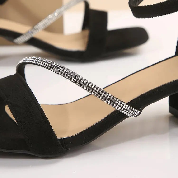 Summer Hot Selling Comfortable Elegant Sexy High-heeled Sandals Fashionable New Style Square Toe Anti Slip Casual Sandals Women