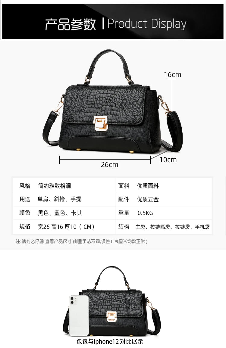 Brand Luxury Large Capacity Multilayer Shoulder Messenger Bag Women High Quality Leather Handbag Design Female Crossbody Tote
