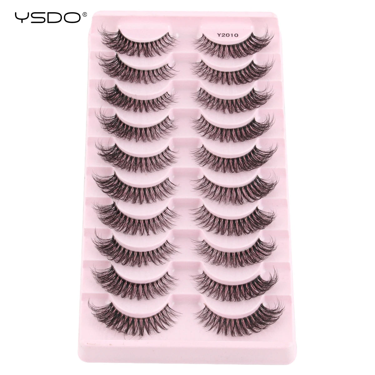 YSDO Natural False Eyelashes 3/6/10 Pairs Wispy Faux 3D Mink Lashes Reusable Fluffy Cat Fake Lashes Extension Makeup Tool Cílios