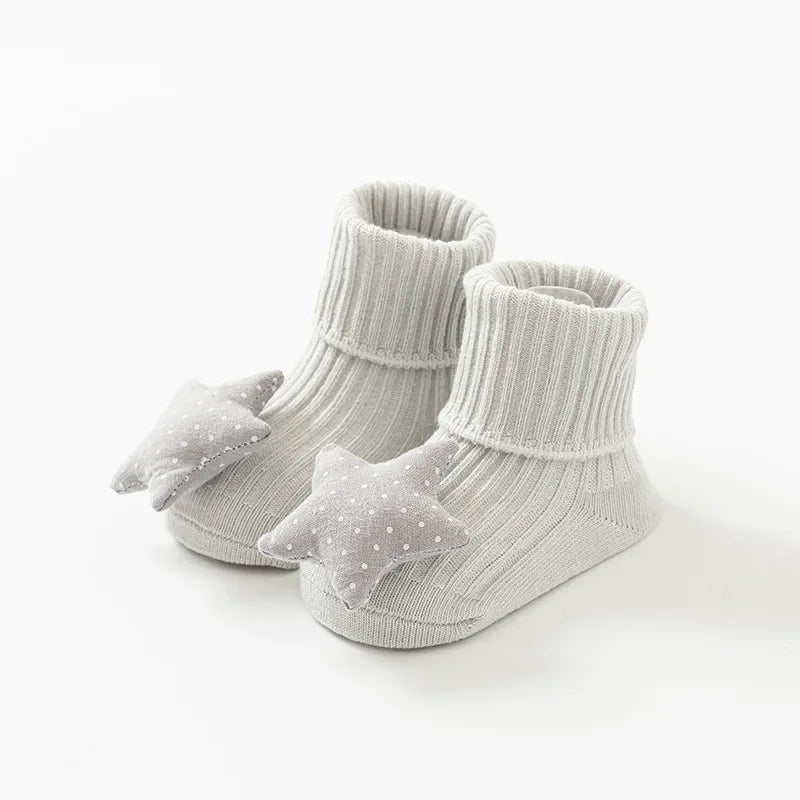 Baby Socks Spring and Autumn Non-slip Floor Socks Newborn Baby Cartoon 3D Doll Toddler Socks 0-24 Months