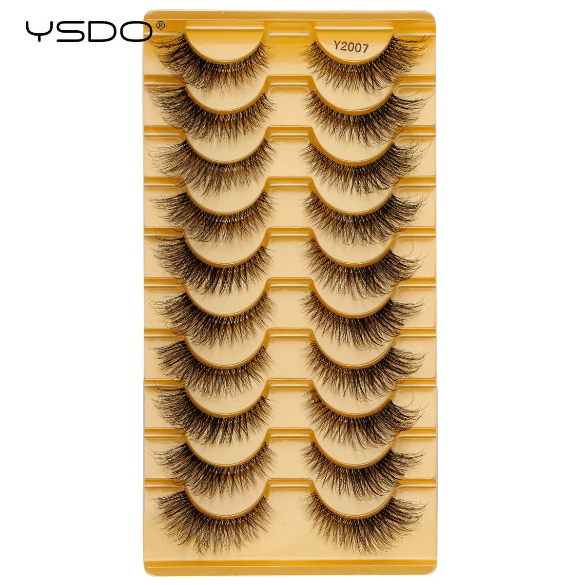 YSDO Natural False Eyelashes 3/6/10 Pairs Wispy Faux 3D Mink Lashes Reusable Fluffy Cat Fake Lashes Extension Makeup Tool Cílios