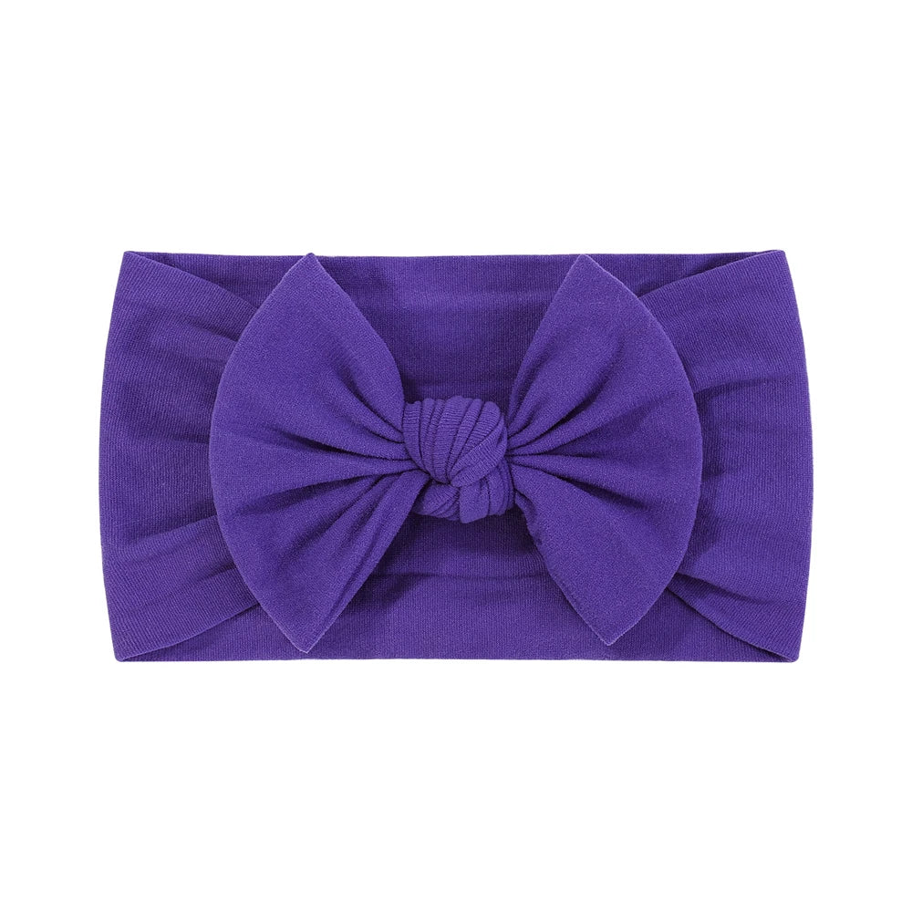 48 colors Baby Bowknot Hairband Broadside Headband Kids Girls Boutique Elastic Protect Turban Headwear Baby Hair Accessories