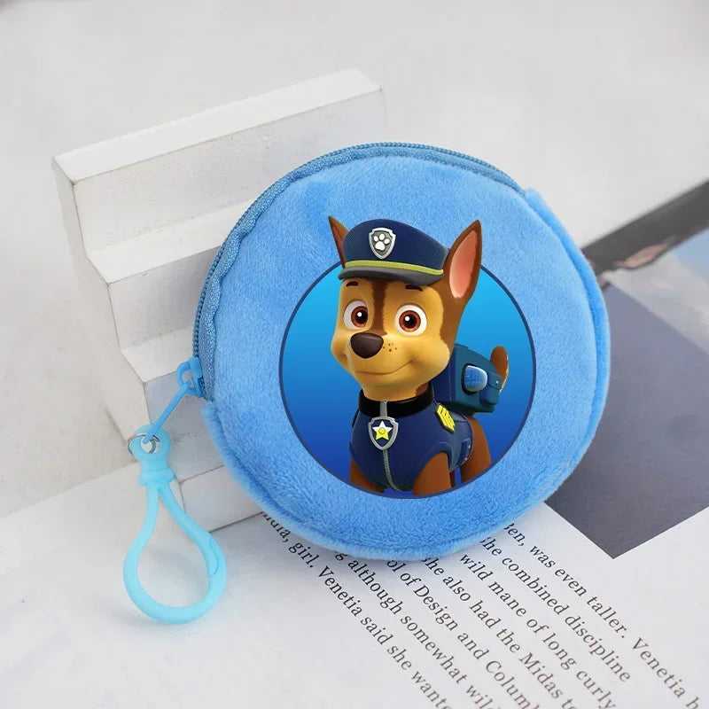 Paw Patrols Round Wallet Cute Keychain Bag Printing Coin Zipper Purse Anime Small Change Bags Convenient Mini Storage Pouch Gift