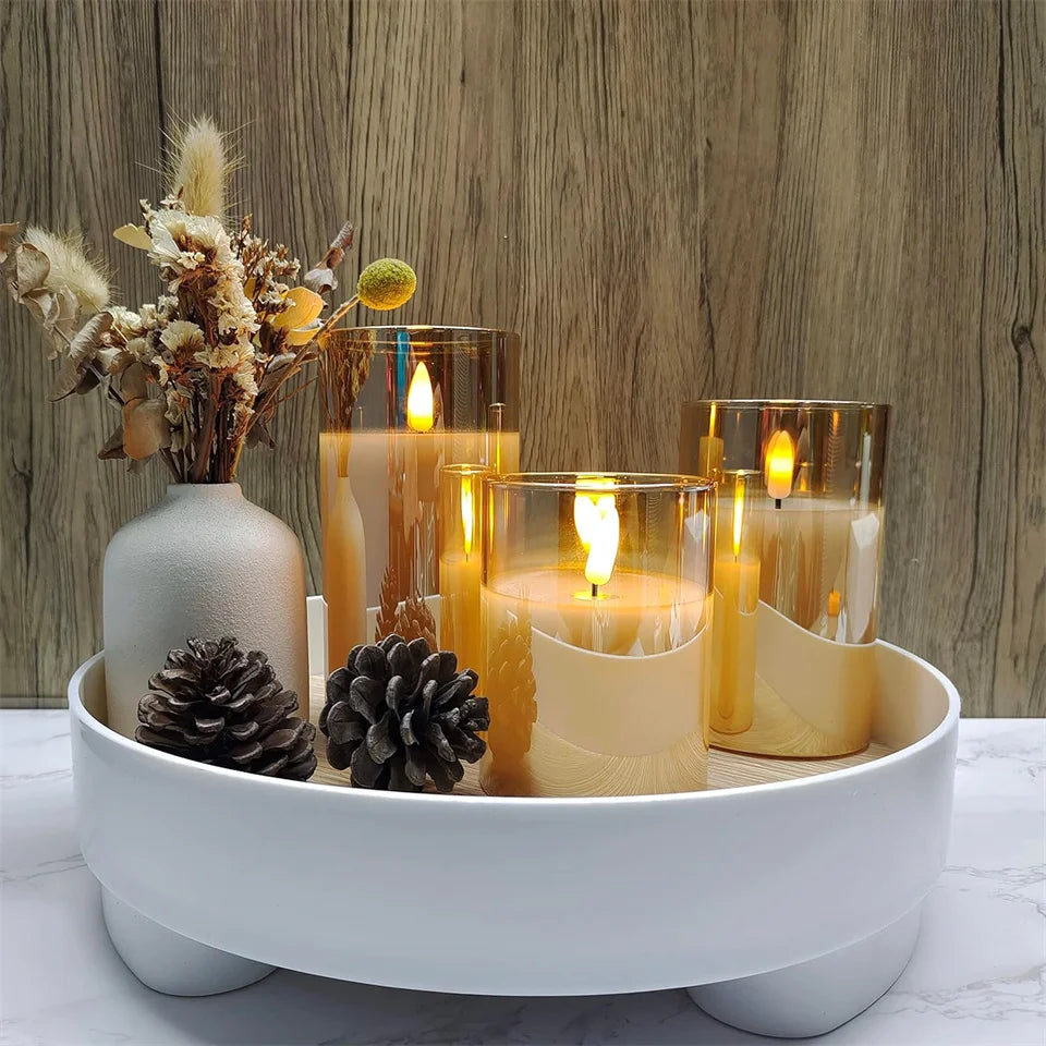 Battery Operated LED Flameless Candles with Remote and Timer Real Wax Candles Flickering Light for Wedding Home Party Decor
