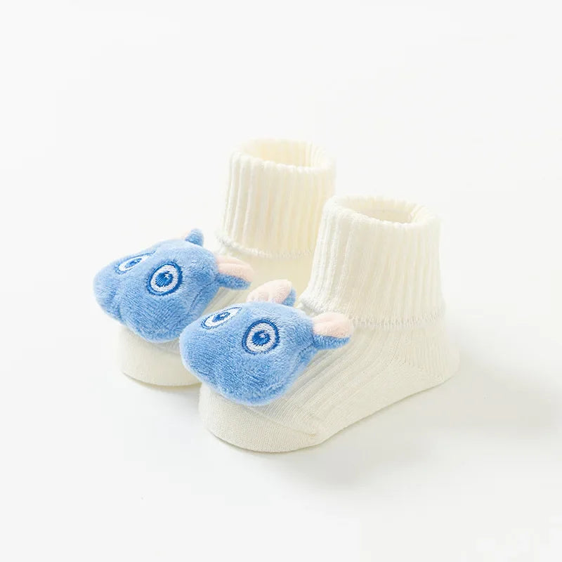 Baby Socks Spring and Autumn Non-slip Floor Socks Newborn Baby Cartoon 3D Doll Toddler Socks 0-24 Months