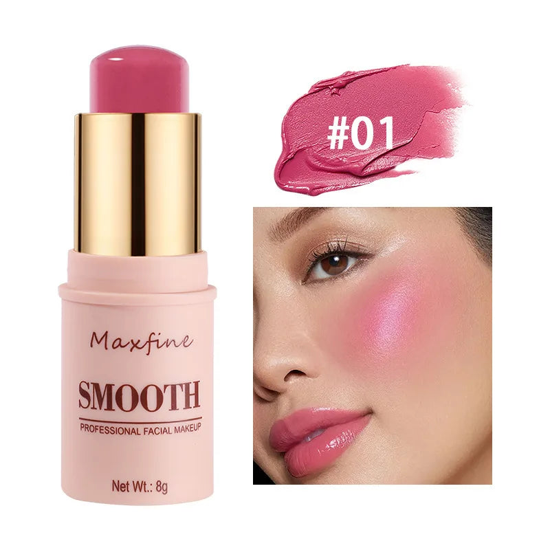 Facial Powder Blusher Stick Cream Shadow Highlight Repair Monochrome Expansion Color Shrink Red Rouge Concealer