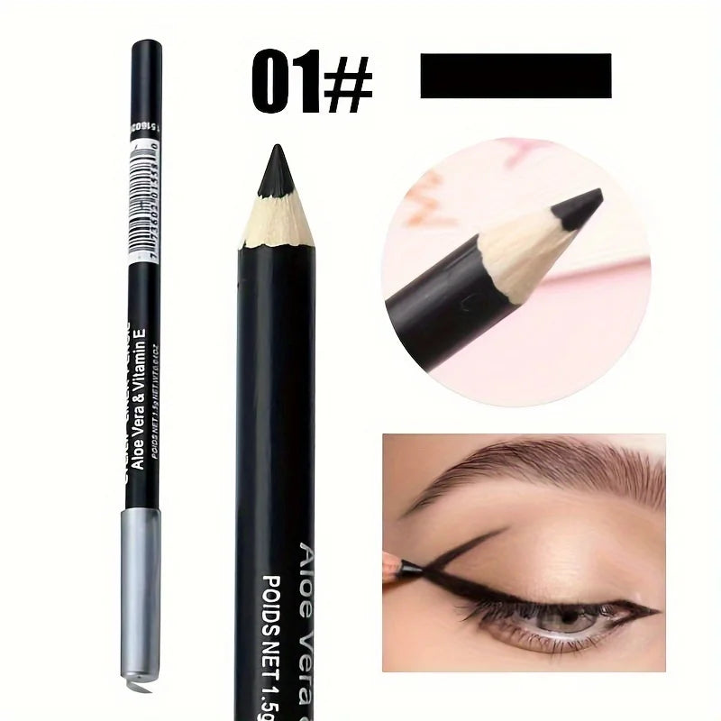 3/5pcs Eye Makeup Pen Black Brown Eyeliner Eyebrow Pencil Waterproof Long Lasting Cosmetic Beauty Tool