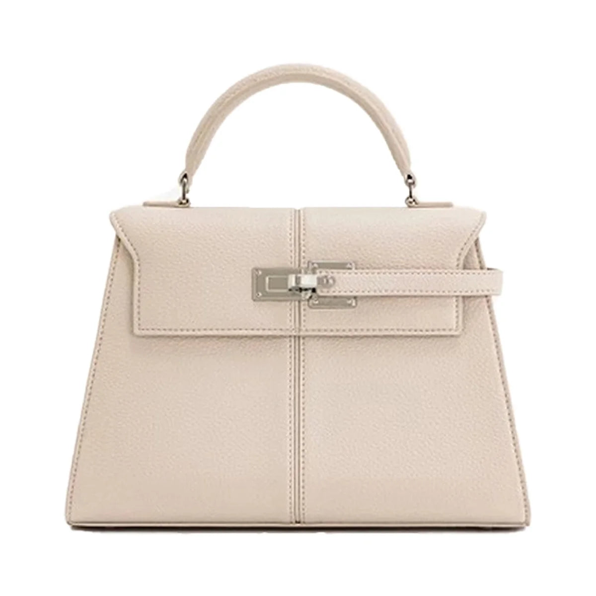 Trapezoidal bag new leather women's bag senior cross-body bag Fashion niche hand bag commuter bag