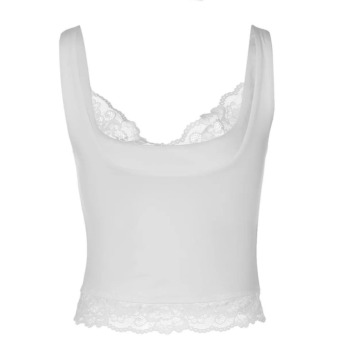 Tossy Black Lace Tank Top For Women V-Neck Backless Streetwear Spaghetti Patchwork Cropped Y2k Top Female Sexy Lace Vest 2026