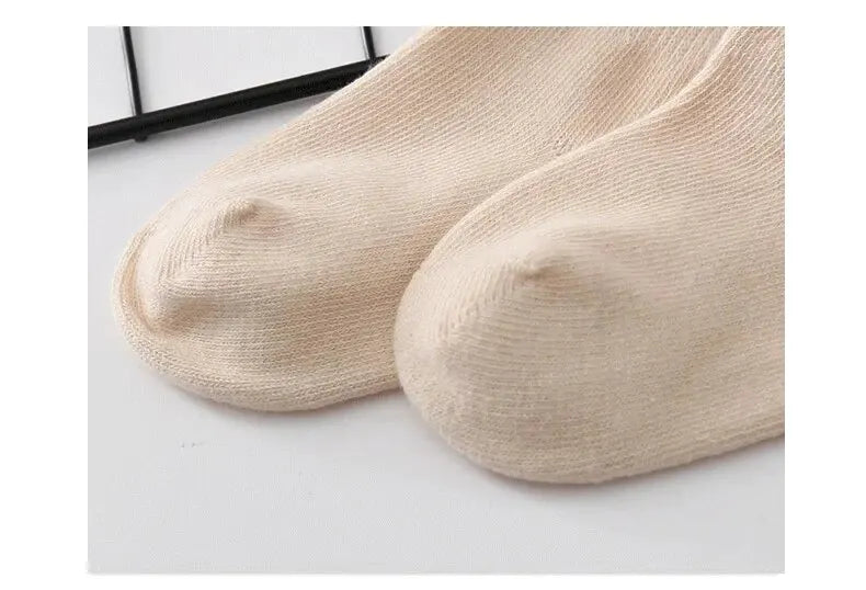 3Pairs/Lot Baby Girls Socks Lace Frilly Solid Cotton Long Knee High Kids Sock Infant Newborn Spring Children Ruffle Cute Socken