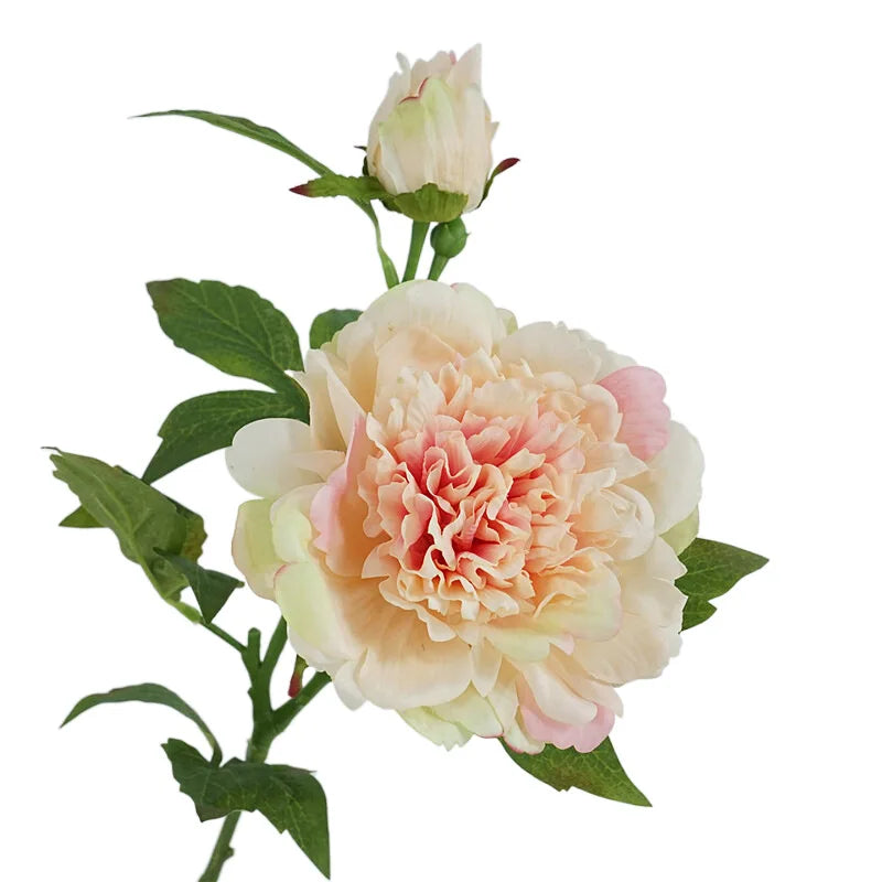 2 Heads Artificial Flowers Moisturizing Peony Real Touch Fake Flowers Luxury Home Decor Party Wedding Flower Arrangement Peonies
