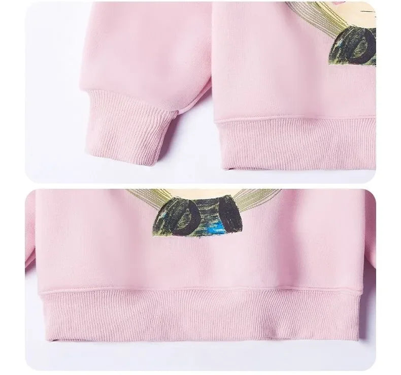2025 Spring Baby Long Sleeve Top Clothes Infant Boy Girl Cartoon Printed Sweatshirt Toddler Casual Versatile Pullover Clothing