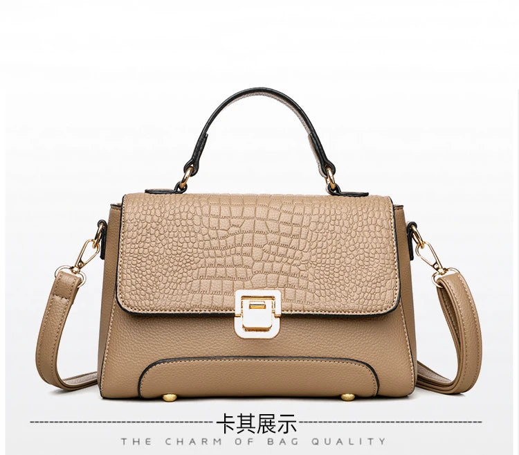 Brand Luxury Large Capacity Multilayer Shoulder Messenger Bag Women High Quality Leather Handbag Design Female Crossbody Tote