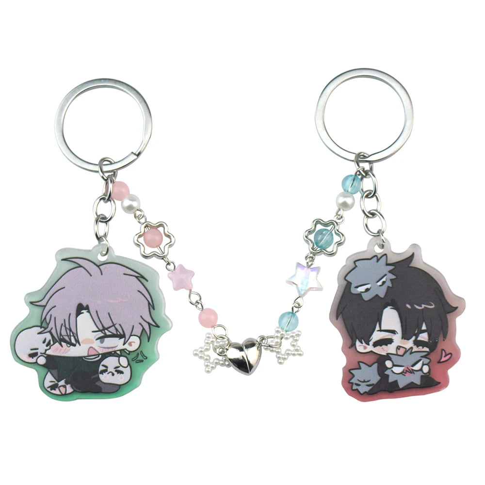 Alien Stage Ivan & Till Cartoon Keychain Acrylic Chain for Woman Men Fashion Anime Figure Acrylic Keyring Pendant Gift