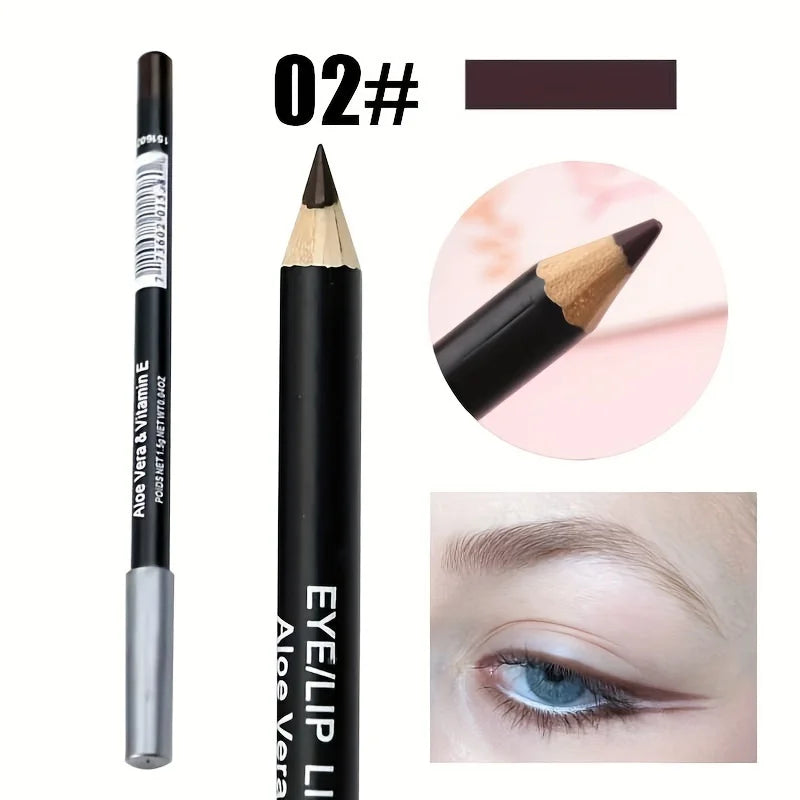 3/5pcs Eye Makeup Pen Black Brown Eyeliner Eyebrow Pencil Waterproof Long Lasting Cosmetic Beauty Tool