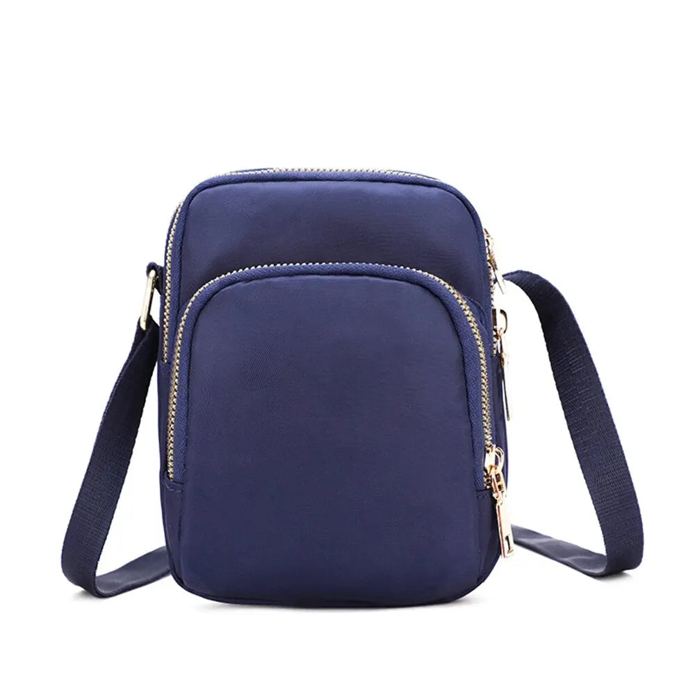 Women Bag Waterproof Shoulder Bag Crossbody Zipper Mobile Phone Lady Female Multifunction Handbag Wrist Purse Womens Pouch