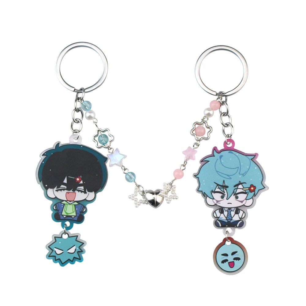 Alien Stage Ivan & Till Cartoon Keychain Acrylic Chain for Woman Men Fashion Anime Figure Acrylic Keyring Pendant Gift