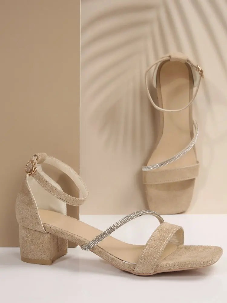 Summer Hot Selling Comfortable Elegant Sexy High-heeled Sandals Fashionable New Style Square Toe Anti Slip Casual Sandals Women