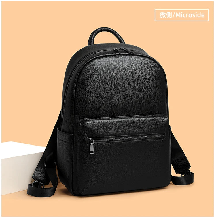 100% Genuine Leather Men Backpacks Natural Skin Leather Students Backpack Yong Boys College Backpack Shoolbag Travel Bags SAC