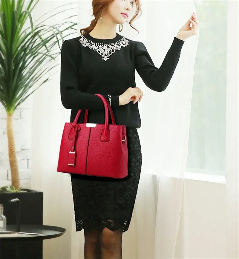 New luxury women's leather bag, well-known designer brand handbag, women's handbag wallet, fashionable shoulder bag