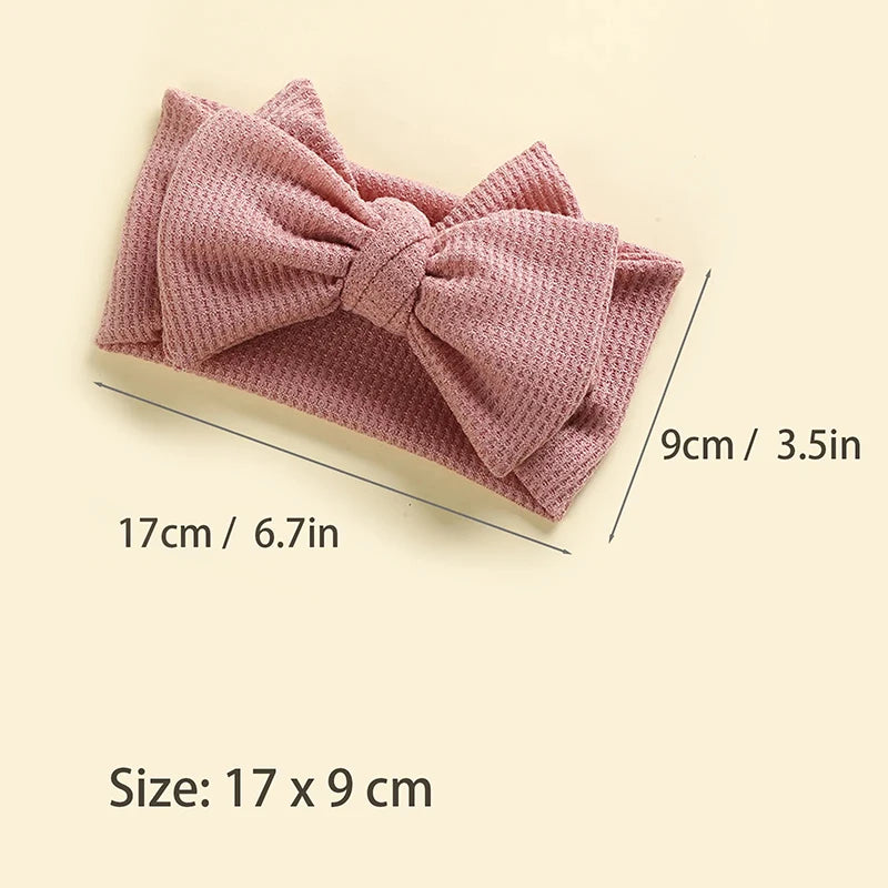 Baby Headband Newborn Baby Girl Hair Accessories Children's Headwear Knit Big Bow Double Layer Kids Hair Band Turban Headdress