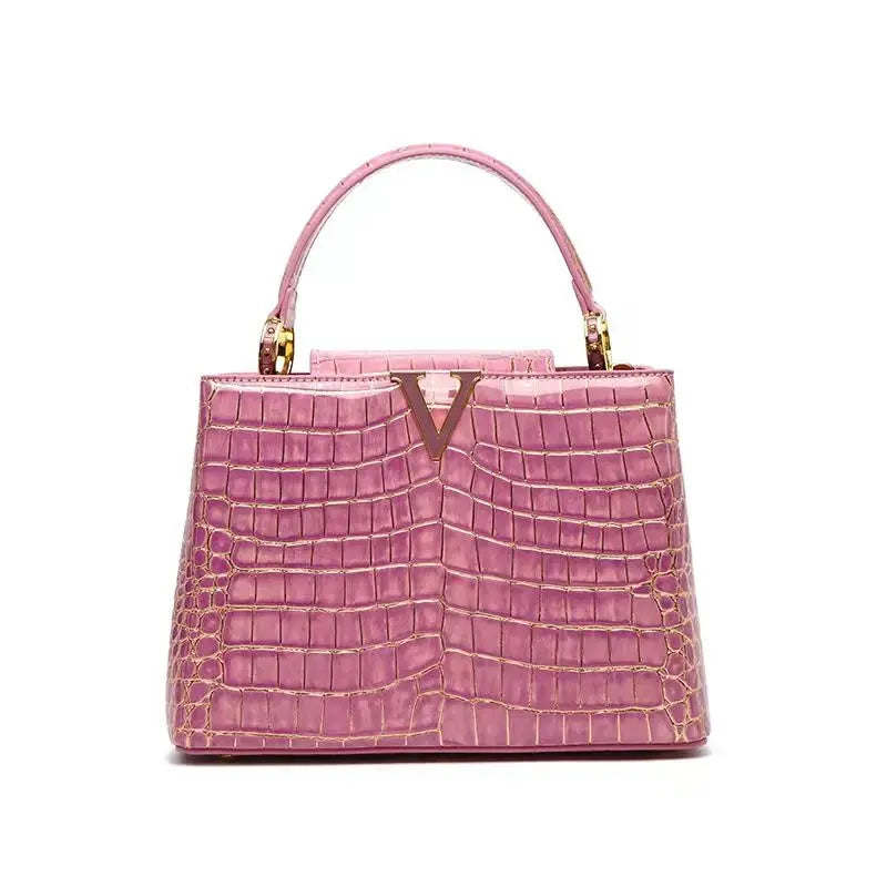 Luxury Designer Brand bolsa feminina  High-quality сумка Leather Crocodile Print Shoulder Handbags for Women 가방 Hot Sell