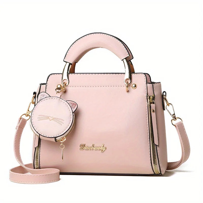 Fashion Handbag for Women Ladies Top Handle Satchel Shoulder Bags Cat Purse