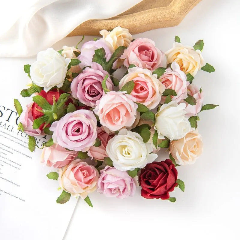 10PCS Of Artificial Plants DIY Home Decor Valentine' Decoration Wedding Party Garden Rose Arch Silk Bridal Accessorise Clearance