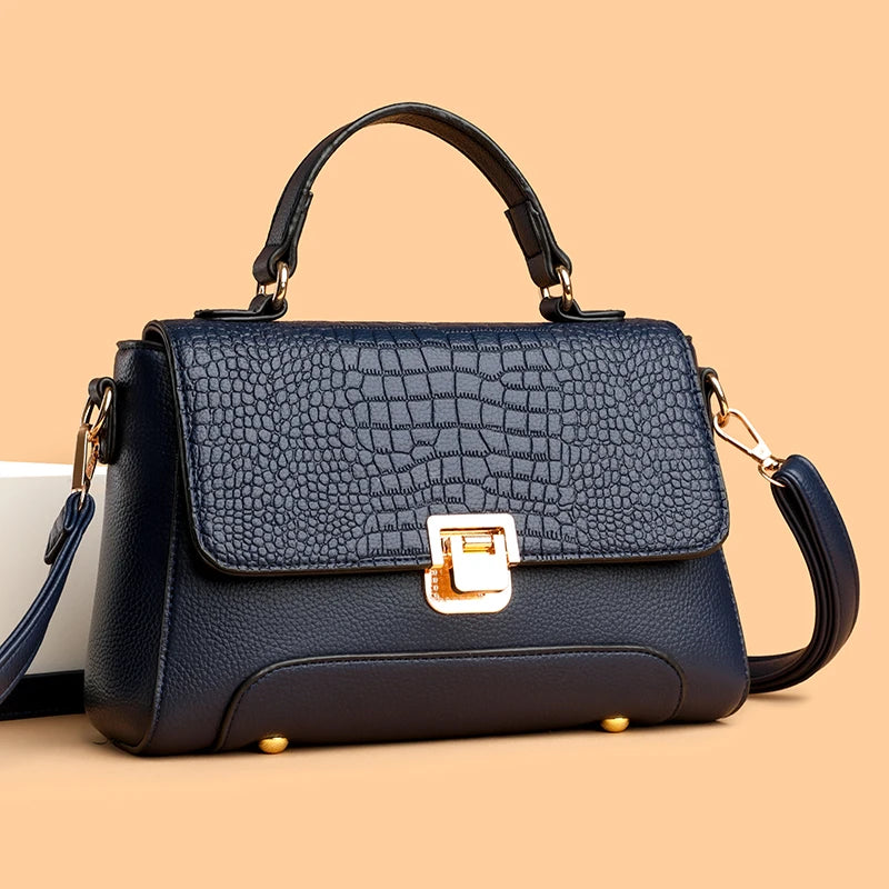 Brand Luxury Large Capacity Multilayer Shoulder Messenger Bag Women High Quality Leather Handbag Design Female Crossbody Tote