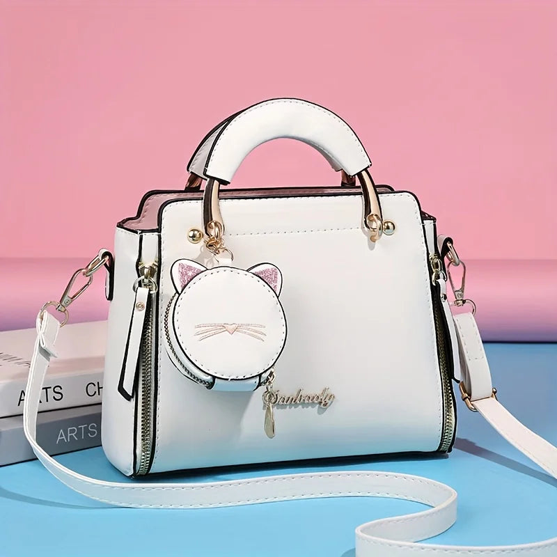 Fashion Handbag for Women Ladies Top Handle Satchel Shoulder Bags Cat Purse