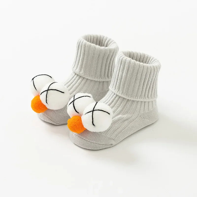 Baby Socks Spring and Autumn Non-slip Floor Socks Newborn Baby Cartoon 3D Doll Toddler Socks 0-24 Months