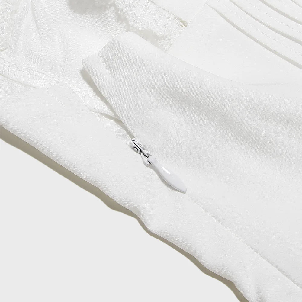 Mingmingx White A Line Party Dresses Women Mini Elegant Lace Up Holiday Dress Casual Spaghetti Strap Summer Women Clothing