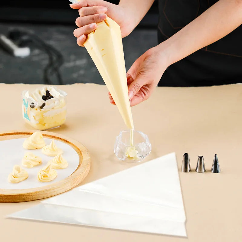 50/100pcs Candy Bags Cellophane Popcorn Bags Cone Cookies Storage Bags with Gold Twist Ties Wedding Birthday Party Favors