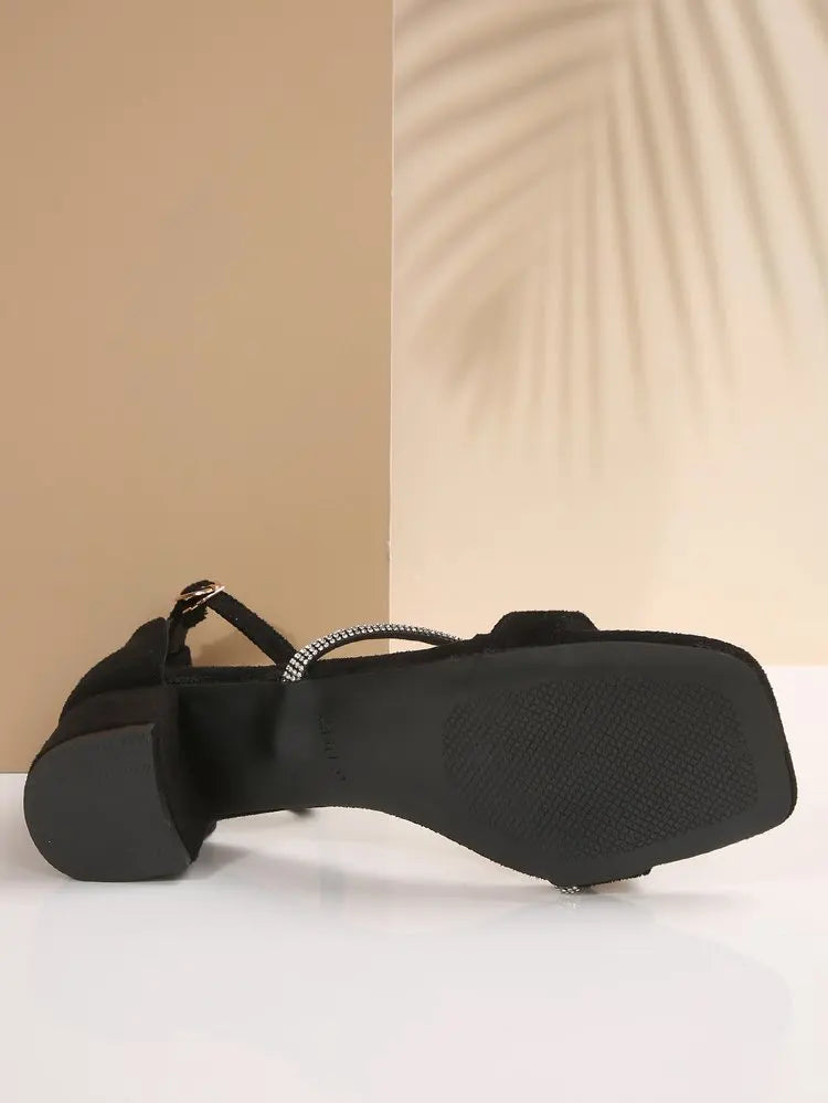 Summer Hot Selling Comfortable Elegant Sexy High-heeled Sandals Fashionable New Style Square Toe Anti Slip Casual Sandals Women