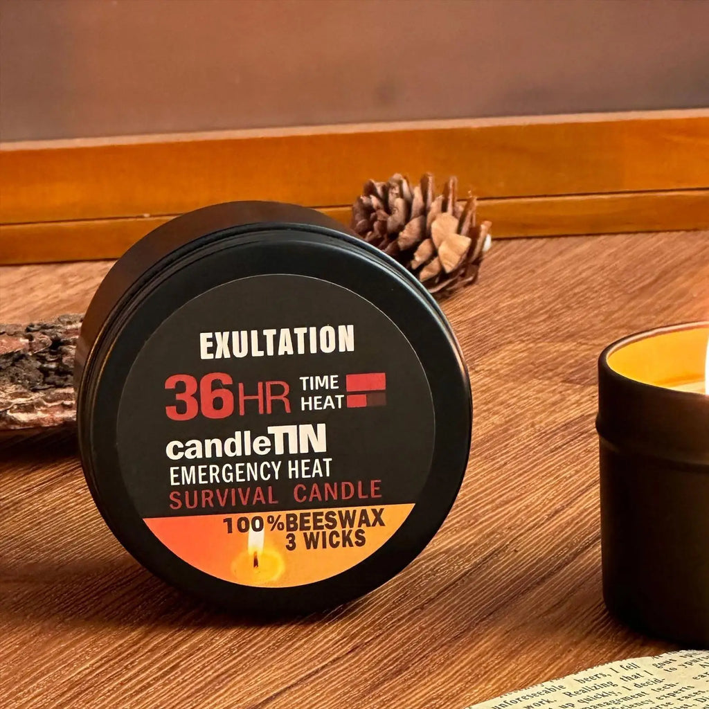Power Outage Candles Unscented Candles with Jar 36 Hours Long Burning 3-Wick Lamp for Home Outdoor Activities Survival Fishing