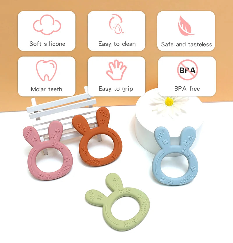 New Baby Teether Shape Silicone Teether Teething