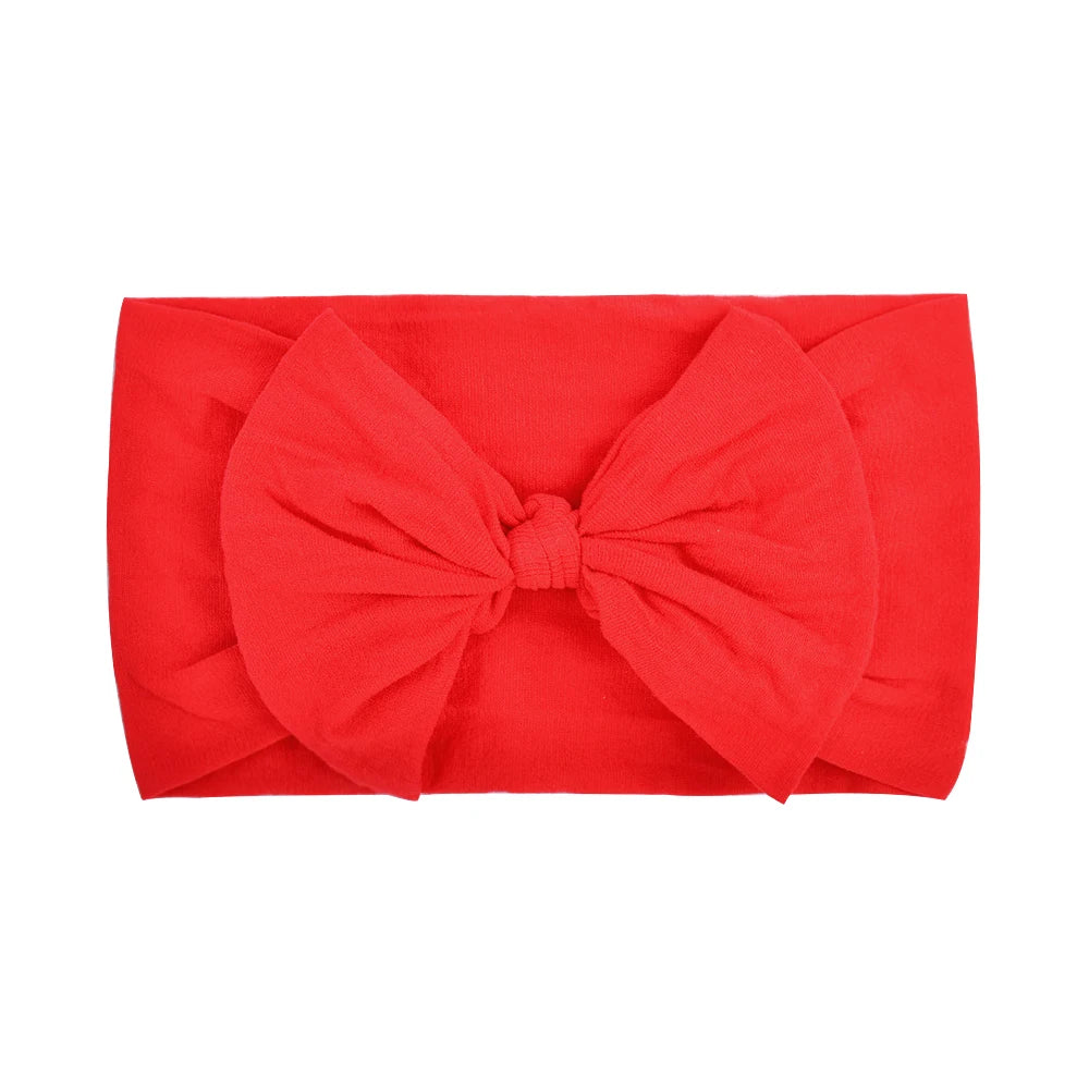 48 colors Baby Bowknot Hairband Broadside Headband Kids Girls Boutique Elastic Protect Turban Headwear Baby Hair Accessories