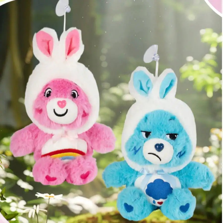 Care Bears 20cm Suction Cup Plush Pendant Rabbit Ear Bear Doll Car Home Decor Bag Ornament Lovely Birthday Gift for Kids & Fans