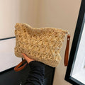Summer Beach Women Straw Rattan Weave Shoulder Crossbody Bag Hollow Design Female Retro Daily Messenger Handbag