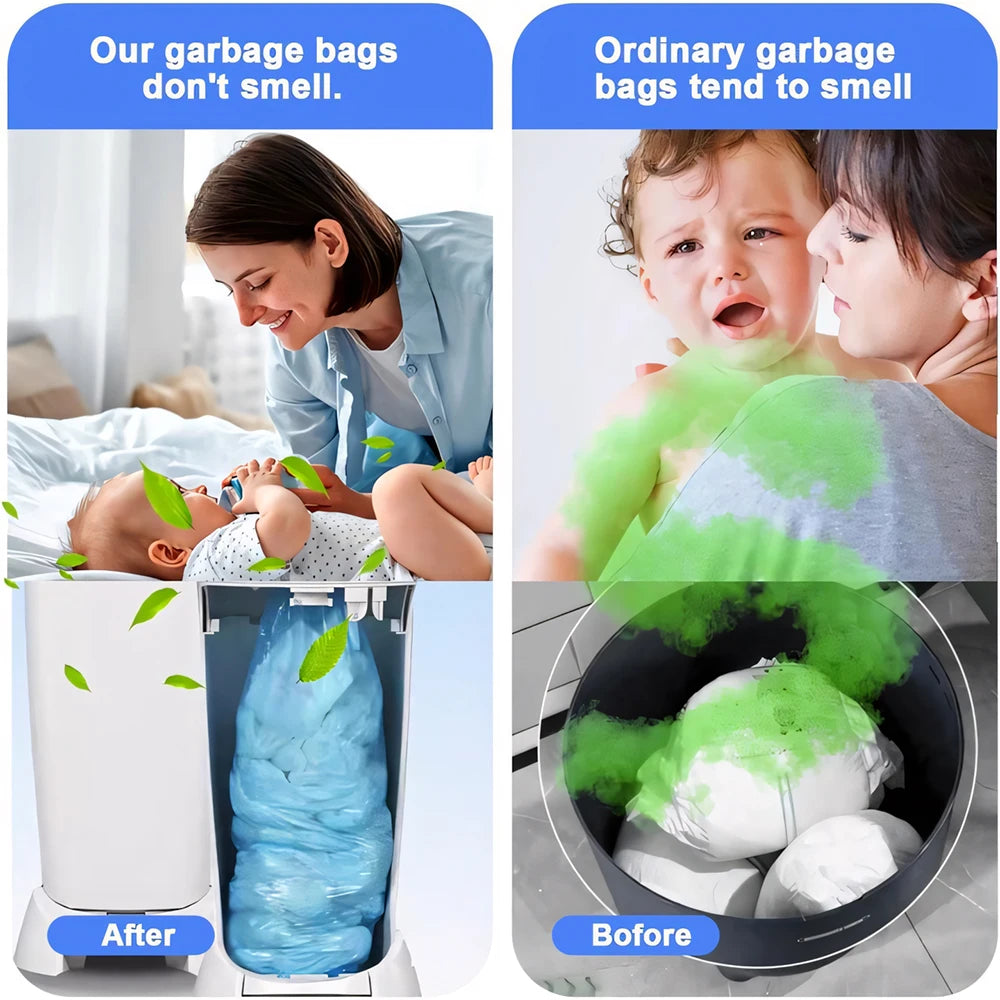 Diaper Pail Refill Bags For Diaper Genie For Munchkin For Dekor For Angelcare For Tommee Tippee and Playtex Diaper Pails Refills