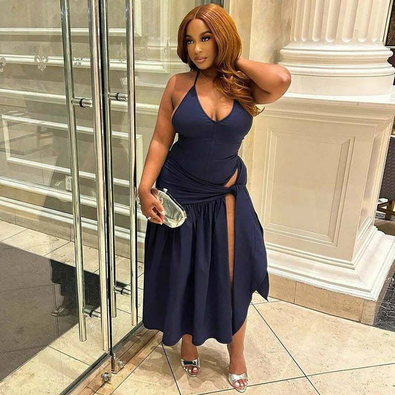Tossy 2 Piece-Set Female V-Neck Jumpsuit Outfits Sexy Lace-Up Pleated High Waist Skirt Sets For Women White Bandage Outfits