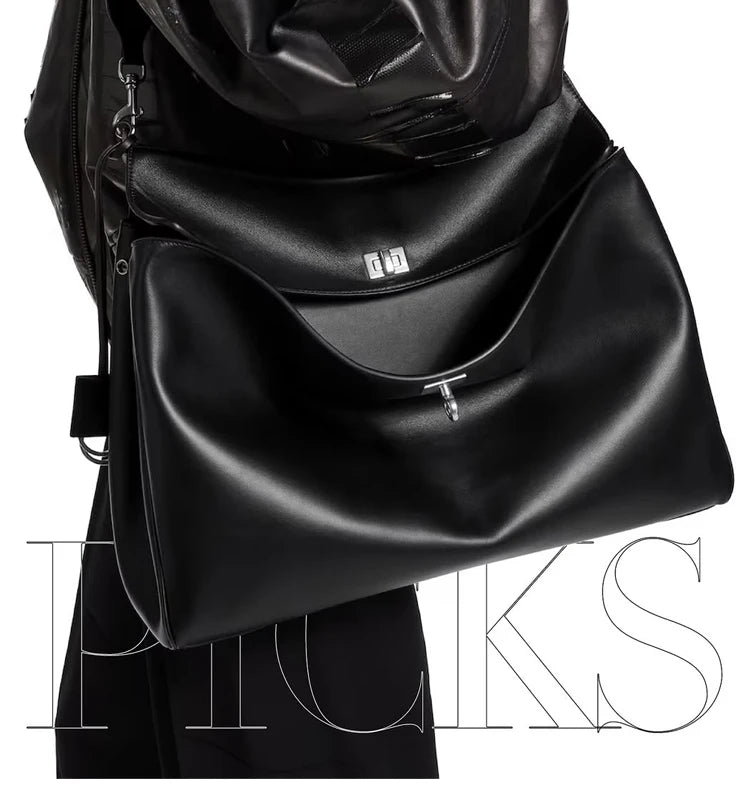 Tote bag Fashion high-end leather large capacity hand-held shoulder bag Underarm bag