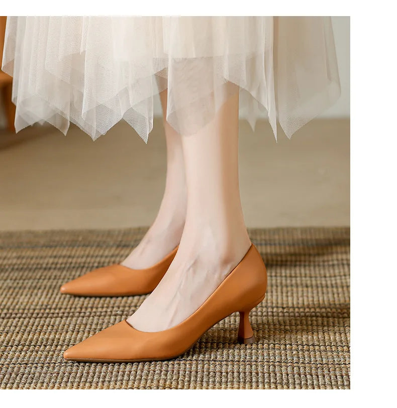 Patent Leather Fashion High Heels New Pointed Toe Pumps Elegant Woman Heeled Shoes Shallow Mouth Candy Colored Sexy Single Shoe